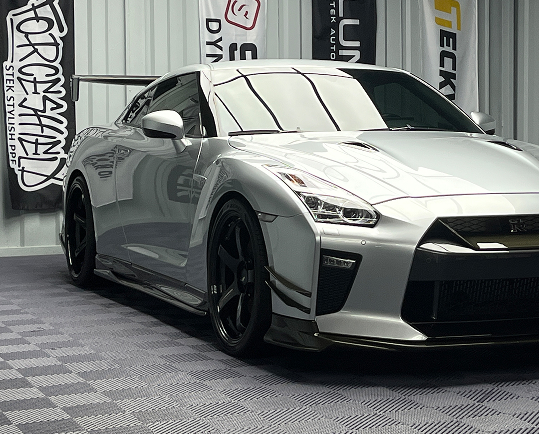 Silver XstaticWerkz performance coupe with a ceramic-coated finish